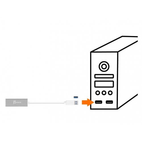 Мережева карта J5create JUE130 USB 3.0 to Gigabit Ethernet (JUE130-N) Silver купити в Україні | Telemart фото