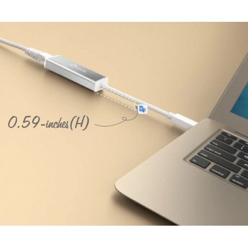 Мережева карта J5create JUE130 USB 3.0 to Gigabit Ethernet (JUE130-N) Silver купити в Україні | Telemart фото