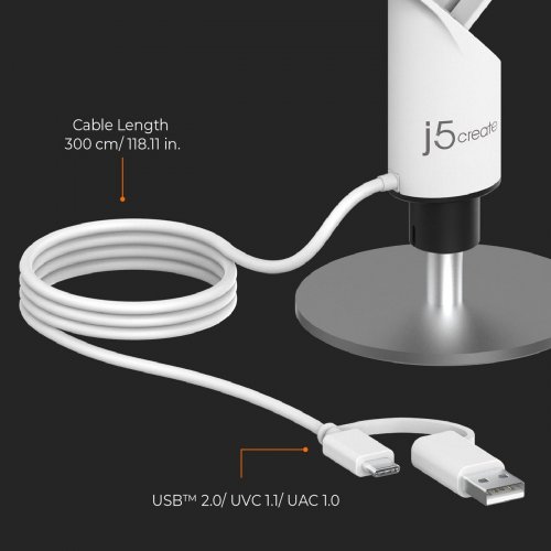 Веб-камера J5create JVCU360 Full HD (JVCU360-N) White купити в Україні | Telemart фото