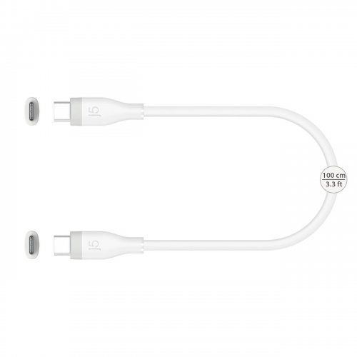 Кабель J5create JUCX17 USB Type-C to USB Type-C 60W 1m (JUCX17W-N) White купить в Украине | Telemart фото