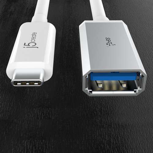 Адаптер J5create JUCX05 USB 3.1 Type-C to USB OTG 0.1m (JUCX05-N) White купить в Украине | Telemart фото