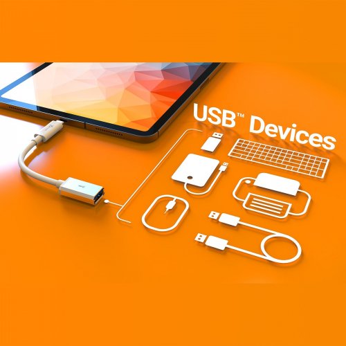 Адаптер J5create JUCX05 USB 3.1 Type-C to USB OTG 0.1m (JUCX05-N) White купить в Украине | Telemart фото