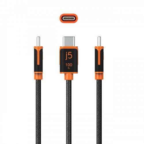Кабель J5create JUCX25 USB Type-C to USB Type-C 100W 3m (JUCX25L30-N) Black купить в Украине | Telemart фото