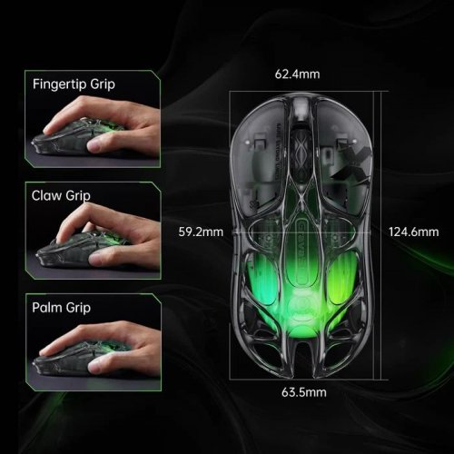 Миша GravaStar Mercury X Air RGB Wireless (GSXAIR_XTAL_NB) Onyx Crystal купити в Україні | Telemart фото