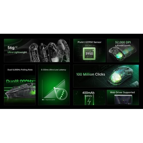 Миша GravaStar Mercury X Air RGB Wireless (GSXAIR_XTAL_NB) Onyx Crystal купити в Україні | Telemart фото