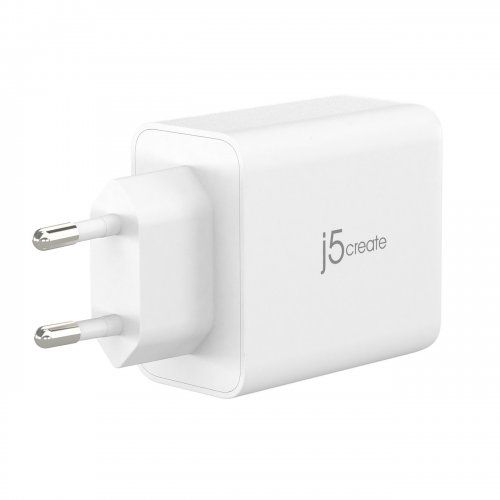 Сетевое зарядное устройство J5create JUP3365E GaN USB + 2 x USB Type-C 65W (JUP3365E-EN) White купить в Украине | Telemart фото