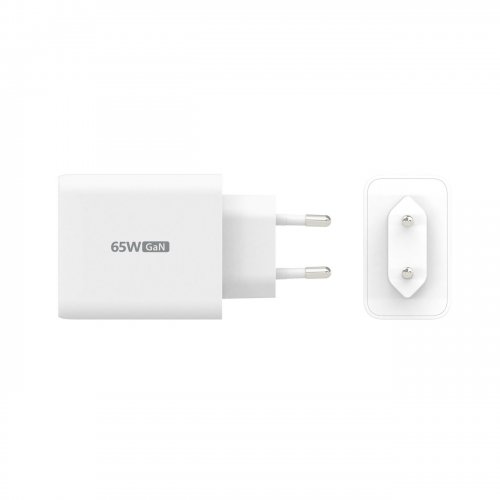 Сетевое зарядное устройство J5create JUP3365E GaN USB + 2 x USB Type-C 65W (JUP3365E-EN) White купить в Украине | Telemart фото