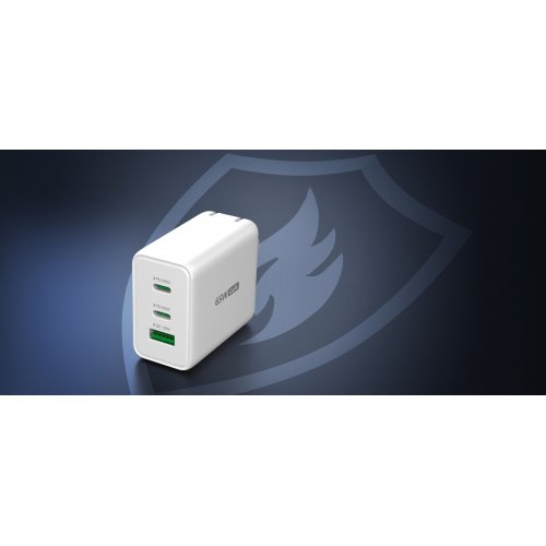 Сетевое зарядное устройство J5create JUP3365E GaN USB + 2 x USB Type-C 65W (JUP3365E-EN) White купить в Украине | Telemart фото
