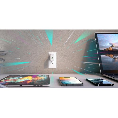 Сетевое зарядное устройство J5create JUP3365E GaN USB + 2 x USB Type-C 65W (JUP3365E-EN) White купить в Украине | Telemart фото