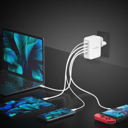 Сетевое зарядное устройство J5create JUP43130E GaN USB + 3 x USB Type-C 130W (JUP43130E-EN) White/Grey купить в Украине | Telemart фото