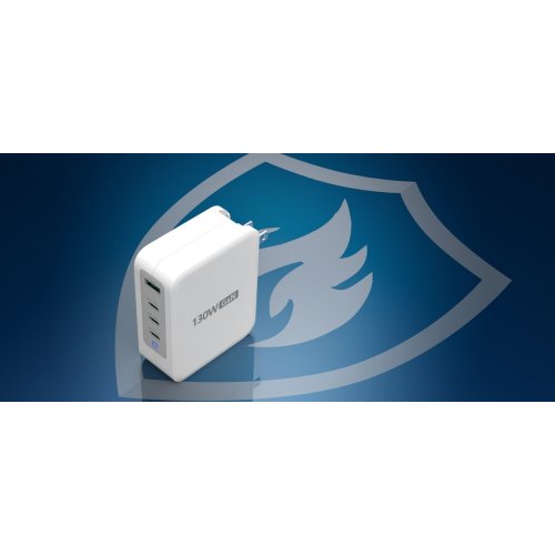 Сетевое зарядное устройство J5create JUP43130E GaN USB + 3 x USB Type-C 130W (JUP43130E-EN) White/Grey купить в Украине | Telemart фото