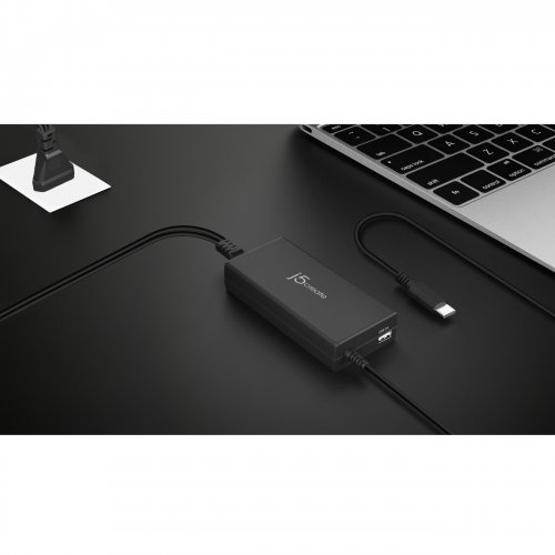 Зарядное устройство для ноутбука J5create JUP2290C USB + USB Type-C 100W (JUP2290C-EN) Black купить в Украине | Telemart фото