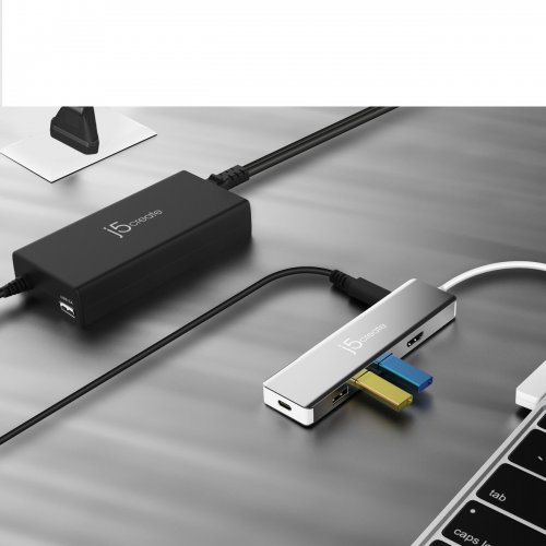 Зарядное устройство для ноутбука J5create JUP2290C USB + USB Type-C 100W (JUP2290C-EN) Black купить в Украине | Telemart фото