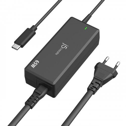 Зарядний пристрій для ноутбука J5create JUP1265 USB Type-C 65W (JUP1265-EN) Black купити в Україні | Telemart фото