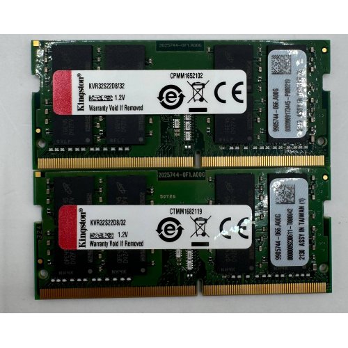 Озп Kingston SODIMM DDR4 64GB (2x32GB) 3200Mhz ValueRAM (KVR32S22D8/32) (Відновлено продавцем, 905635) купити в Україні | Telemart фото