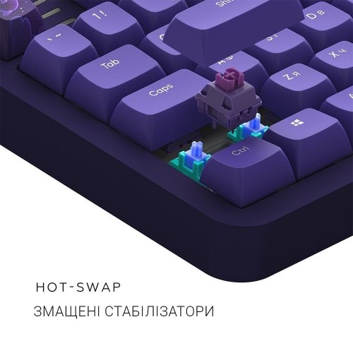 Клавіатура Dark Project ALU87 Celestial ABS RGB Mech G3MS Voidstone (DPKB_CELESTIAL_87_ANSI) Violet купити в Україні | Telemart фото
