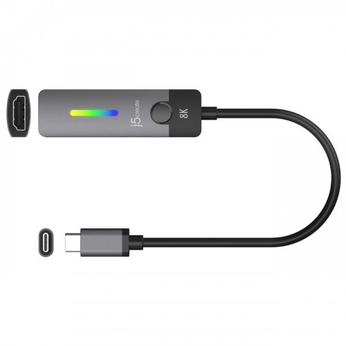 Адаптер-переходник J5create JCA157 USB Type-C to HDMI v2.1 8K (JCA157-N) Space Gray купить в Украине | Telemart фото