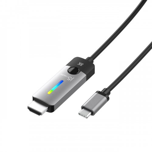 Кабель J5create JCC157 USB Type-C to HDMI v2.1 8K 1.8m (JCC157-N) Space Gray купити в Україні | Telemart фото