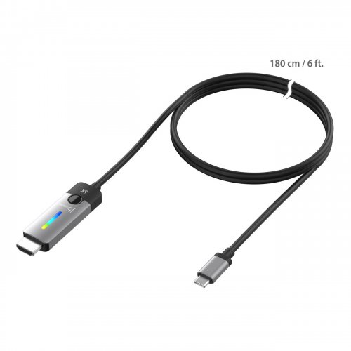 Кабель J5create JCC157 USB Type-C to HDMI v2.1 8K 1.8m (JCC157-N) Space Gray купити в Україні | Telemart фото