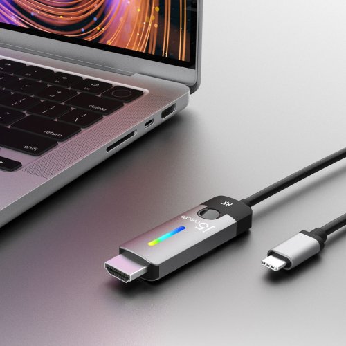 Кабель J5create JCC157 USB Type-C to HDMI v2.1 8K 1.8m (JCC157-N) Space Gray купити в Україні | Telemart фото