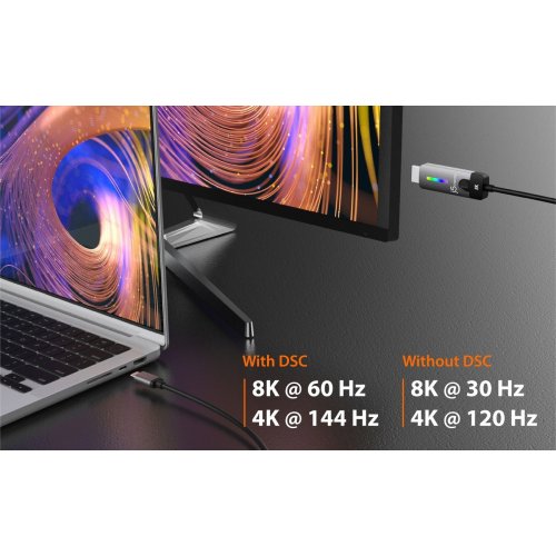 Кабель J5create JCC157 USB Type-C to HDMI v2.1 8K 1.8m (JCC157-N) Space Gray купити в Україні | Telemart фото
