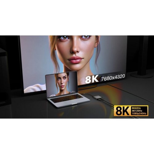 Разветвитель-сплиттер J5create JDSH812 HDMI to 2 x HDMI v2.1 8K (JDSH812-N) Space Gray купить в Украине | Telemart фото