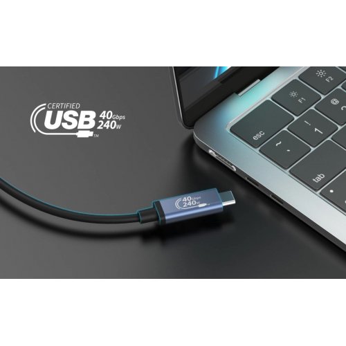 Кабель J5create JUC29L08 USB Type-C to USB Type-C 8K 0.8m (JUC29L08-N) Black купити в Україні | Telemart фото