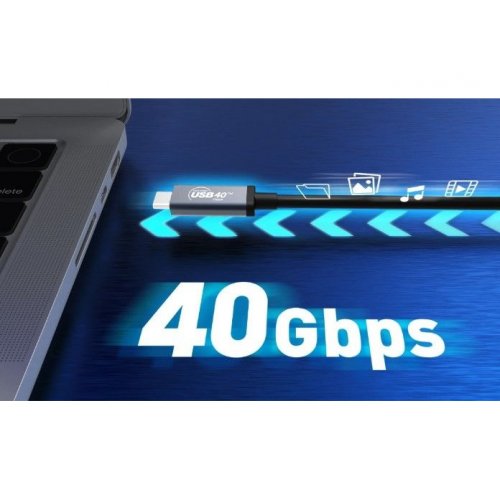 Кабель J5create JUC29L08 USB Type-C to USB Type-C 8K 0.8m (JUC29L08-N) Black купити в Україні | Telemart фото