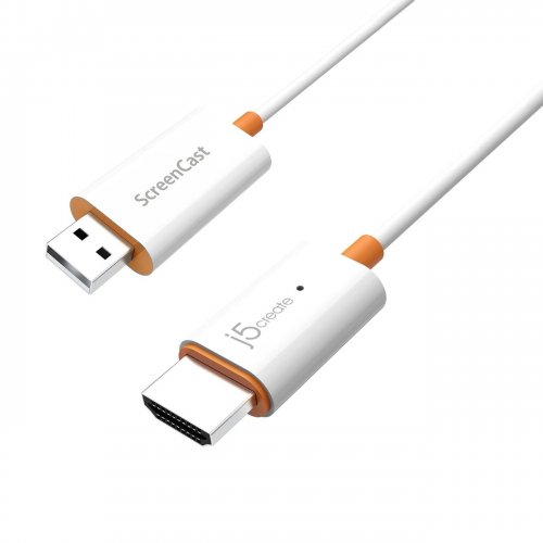 Бездротовий подовжувач J5create JVAW56 ScreenCast Wireless Display Adapter Full HD (JVAW56-N) White купити в Україні | Telemart фото