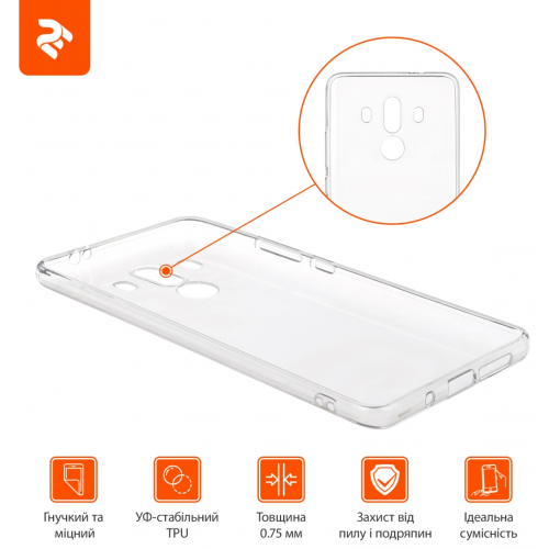 Чохол 2E для Huawei Mate 10 Pro 2017 TPU Case (2E-H-M10P-17-MCTTR) Transparent купити в Україні | Telemart фото