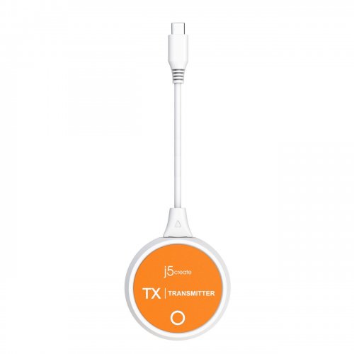 Бездротовий подовжувач J5create JVAW62 ScreenCast USB Type-C to HDMI Full HD up to 15m (JVAW62-N) White/Orange купити в Україні | Telemart фото