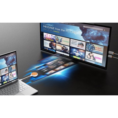Бездротовий подовжувач J5create JVAW62 ScreenCast USB Type-C to HDMI Full HD up to 15m (JVAW62-N) White/Orange купити в Україні | Telemart фото