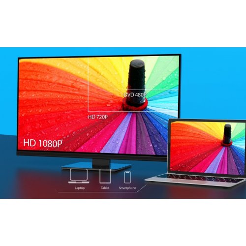 Бездротовий подовжувач J5create JVAW62 ScreenCast USB Type-C to HDMI Full HD up to 15m (JVAW62-N) White/Orange купити в Україні | Telemart фото