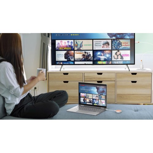 Бездротовий подовжувач J5create JVAW62 ScreenCast USB Type-C to HDMI Full HD up to 15m (JVAW62-N) White/Orange купити в Україні | Telemart фото