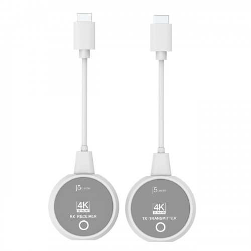 Беспроводной удлинитель J5create JVAW75 ScreenCast HDMI to HDMI 4K up to 30m (JVAW75-N) White/Gray купить в Украине | Telemart фото