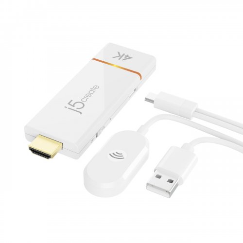 Беспроводной удлинитель J5create JVAW76 ScreenCast 4K Wireless Display Adapter (JVAW76-N) White купить в Украине | Telemart фото