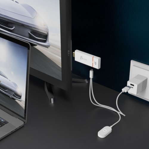 Беспроводной удлинитель J5create JVAW76 ScreenCast 4K Wireless Display Adapter (JVAW76-N) White купить в Украине | Telemart фото