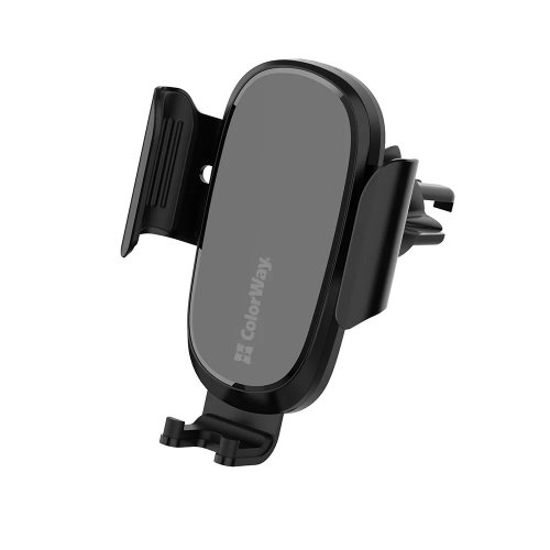 Автомобільний зарядний пристрій ColorWay Air Vent Wireless 15W (CW-CHAW038Q-BK) Black купити в Україні | Telemart фото