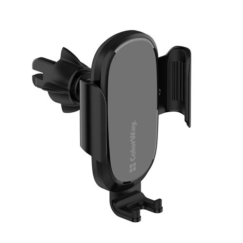 Автомобільний зарядний пристрій ColorWay Air Vent Wireless 15W (CW-CHAW038Q-BK) Black купити в Україні | Telemart фото