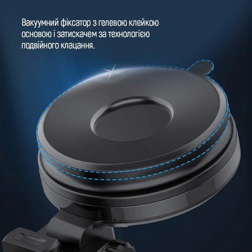 Автомобільний зарядний пристрій ColorWay Dashboard Wireless 15W (CW-CHAW037Q-BK) Black купити в Україні | Telemart фото