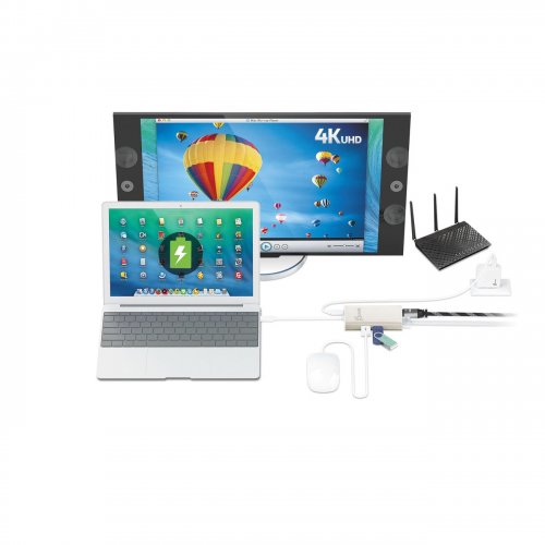 USB-хаб J5create JCA374 USB Type-C 5 in 1 (JCA374-N) Champagne Metallic купити в Україні | Telemart фото