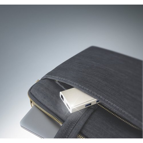USB-хаб J5create JCA374 USB Type-C 5 in 1 (JCA374-N) Champagne Metallic купити в Україні | Telemart фото
