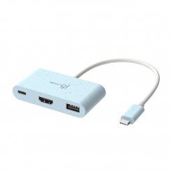 USB-хаб J5create JCA379E USB Type-C 3 in 1 (JCA379EC-N) Cyan