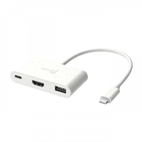 USB-хаб J5create JCA379E USB Type-C 3 in 1 (JCA379EW-N) White купити в Україні | Telemart фото