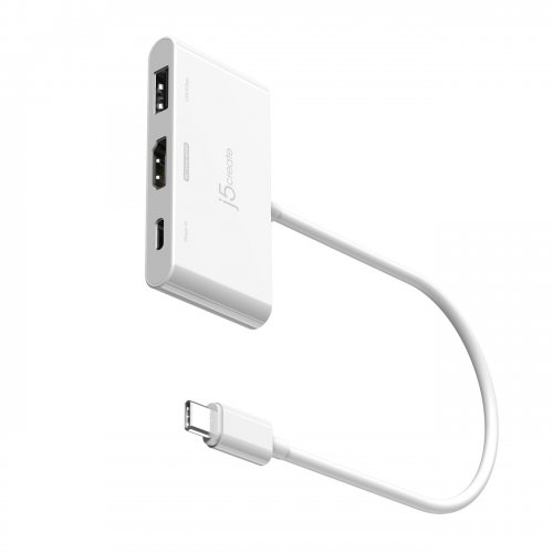 USB-хаб J5create JCA399 USB Type-C 3 in 1 (JCA399-N) White купить в Украине | Telemart фото