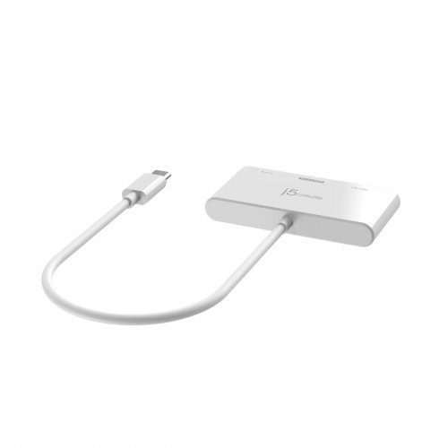 USB-хаб J5create JCA399 USB Type-C 3 in 1 (JCA399-N) White купить в Украине | Telemart фото