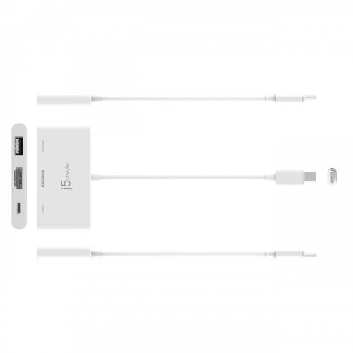 USB-хаб J5create JCA399 USB Type-C 3 in 1 (JCA399-N) White купить в Украине | Telemart фото