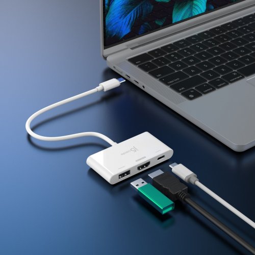 USB-хаб J5create JCA399 USB Type-C 3 in 1 (JCA399-N) White купить в Украине | Telemart фото