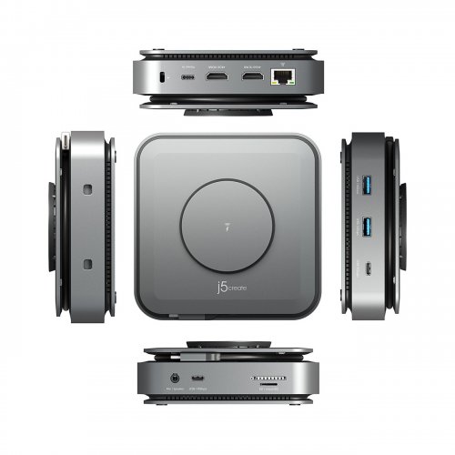 Док-станція J5create JCD3199 Docking Station USB Type-C 10 in 1 (JCD3199-N) Space Gray купити в Україні | Telemart фото