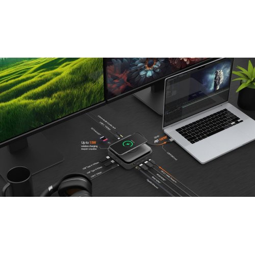 Док-станція J5create JCD3199 Docking Station USB Type-C 10 in 1 (JCD3199-N) Space Gray купити в Україні | Telemart фото